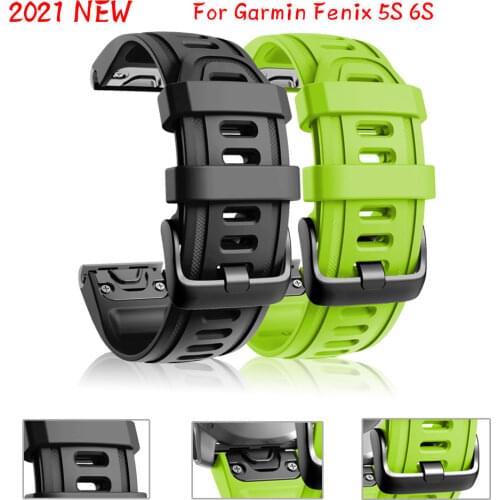 Hot 20mm Watchband For Garmin Fenix 5S 5S Plus Watch Quick Release Silicone For Garmin Fenix 6S 6S Pro Easyfit Wrist Band Straps