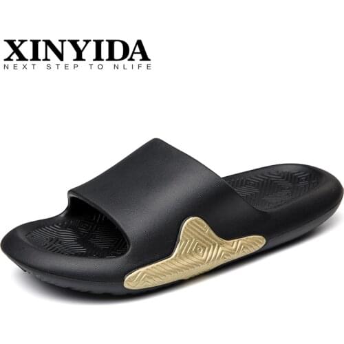 High-elastic Unisex Summer Slides Antiskid Breathable Beach Sandals Flip Flops Lightweight Flange Slippers Men Women Size 35-45