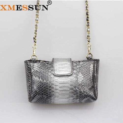 Embossed Python Leather Shoulder Bag For Women 2021 New Purse and Handbags Female Travel Crossbody Bag Ladies Chain Sling Bag