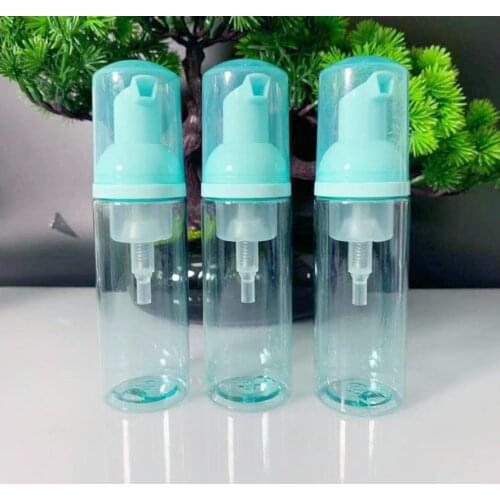 1pcs Green Plastic Refillable Empty Foamer Pump Bottle Cosmetic Bottle Cleanser Soap Gel Dispenser Foam Container Sanitizer 60ml