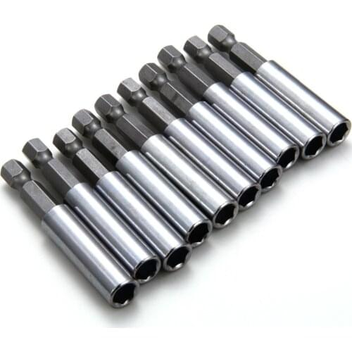 10 PCS 1/4" Power Hex Shank Magnetic Extension Holder Bit Screwdriver Extend Bar Socket Drill Bit Accessory