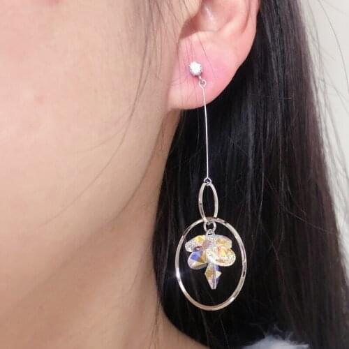 11.11 Trending Earrings made with Austrian Crystal for Girls Bijoux New Drop Design Dangle Earings Women Party Jewellery Gift