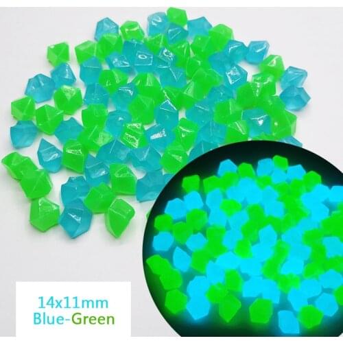 300pcs 14mm Luminous Stones Glow in The Dark Artificial Pebbles Glow Gravels For Yard and Walkways Home Decoration Accessories