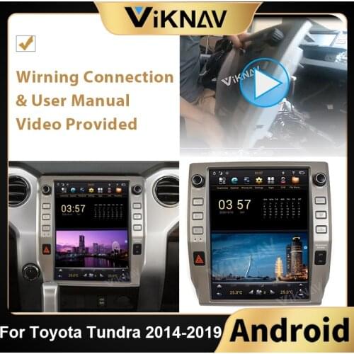 12.1 inch Vertical Screen Android Car Radio For Toyota Tundra 2014 2015 2016-2019 Car Stereo Multimedia Player Gps Navigation