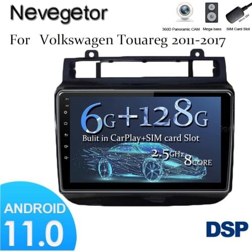 6G 128G WIFI Car Radio For VW Volkswagen Touareg 2011-2017 Multimedia Video Player Android 11.0 BT DSP Carplay BT No 2 din DVD