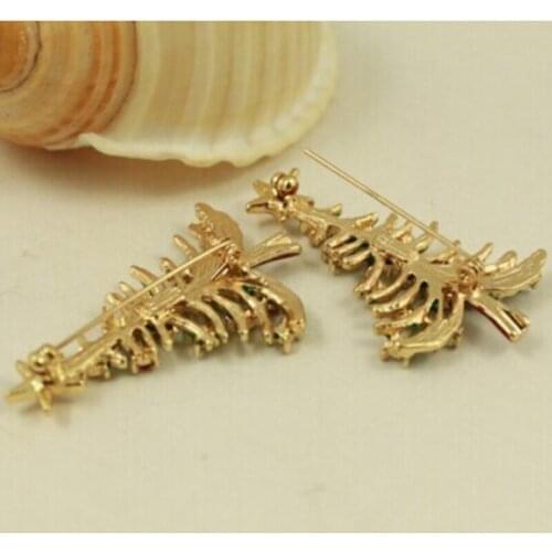 Brooch Enamel Gorgeous Rhinestone Crystal Christmas Tree Pin Holiday Party Gifts