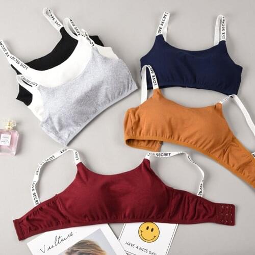 Womens Topwear Sleep Sports Crop Tube Tops Bralette Bra for Female One Size Wire Free Bandeau Letters Cotton Jogging Free Ship
