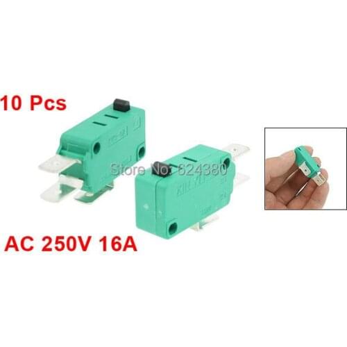 Cherry Arcade Momentary Push Button Mini Micro Switch E-Switch SPDT 1 NO 1 NC 16A 250V AC KW3-0Z Discount Green x 10 Pcs / Lot