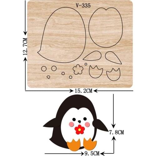 DIY New penguin wooden die cutting dies for scrapbooking Multiple sizes /V-335