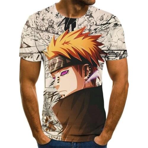 Anime Harajuku Mens T-shirt Mens Anime Theme Tops Anime 3DT-Shirts Summer Fashion Boys Clothing Large Size Streetwear