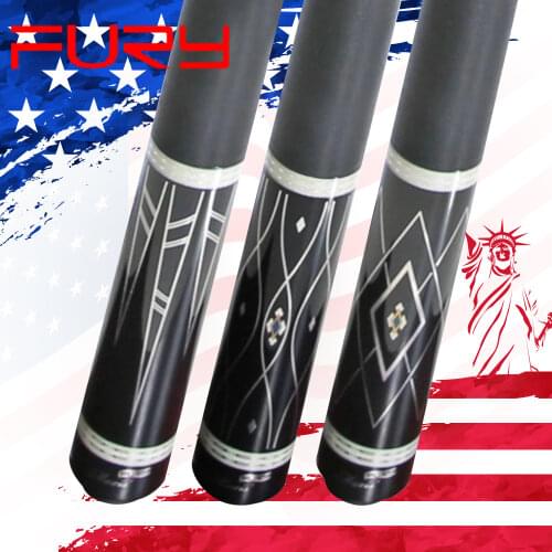 Fury Billiard Pool Cue MS Series 11.75mm/13mm Tiger Tip Professional Maple Shaft 8 Teeth Joint Lychee Leather handle Stick