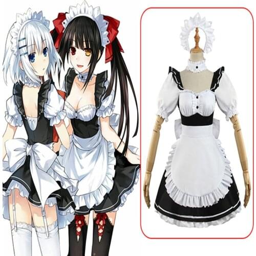 Date A Live Nightmare Cos Anime Soft Cute Sweet Beauty Costume Mad Three Maid Costume Cosplay Suitable For Various Scenes