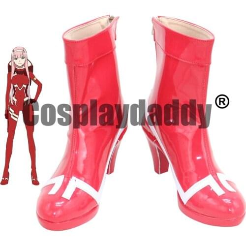 Darling in the Franxx DarliFra Parasite Code:002 Zero Two Partner Killer Pistil Suit Ver. Anime Cosplay Shoes Heeled Boots X002