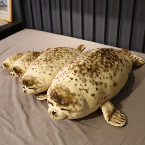 Sea Lion Plush Toys Soft Marine Animals Fluffy Plush Seal Stuffed Doll for Kids Gift Sleeping Pillow 3D Novelty Throw Pillows