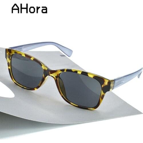 Ahora Women&Men Leopard Sun Reading Glasses Square Shade Sunglasses Presbyopic Eyeglasses Hyperopia Eyewear +1.0+1.5+2.0+2.5+3.0