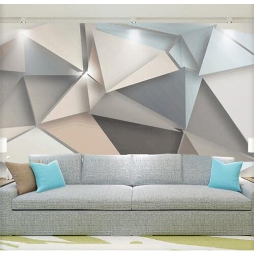 Personality Abstract European Style Background Wall Mural Art Creative Theme Hotel Living Room 3D Stereo Geometry Wallpaper Roll