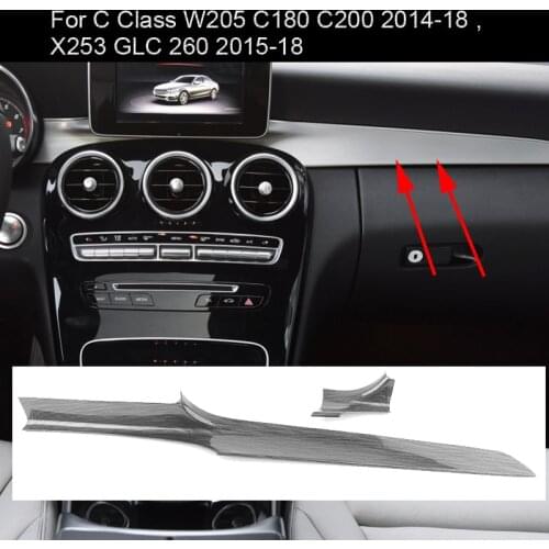 Wood Grain Center Console Panel Dashboard Strips Trim for Mercedes Benz C Cl W205 180 200 GLC X253 260 2015-18 LHD