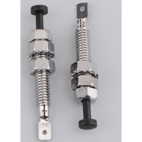 Pair Universal Car Truck Boat Bonnet Alarm Light Hood Door Pin Switch Stainless Steel