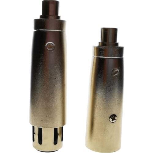 2PCS XLR To RCA Female Socket Adapter Plated RCA Plug for HIFI Audio Connector