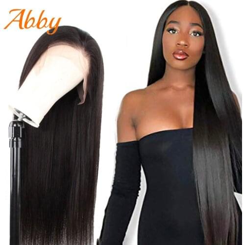 Full Lace Frontal Straight Wigs Malaysia 150% Density Straight Lace Front Human Hair Wigs For Black Women PrePlucked Hairline