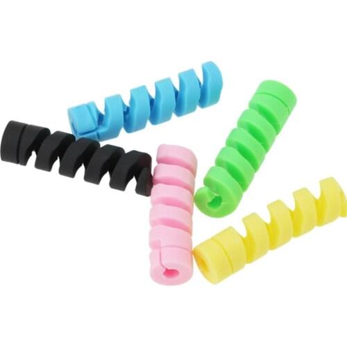 Cable Protector Bobbin Winder Data Line Case Rope Protection Spring Twine for iPhone Xiaomi Android USB Earphone Cover 1000pcs