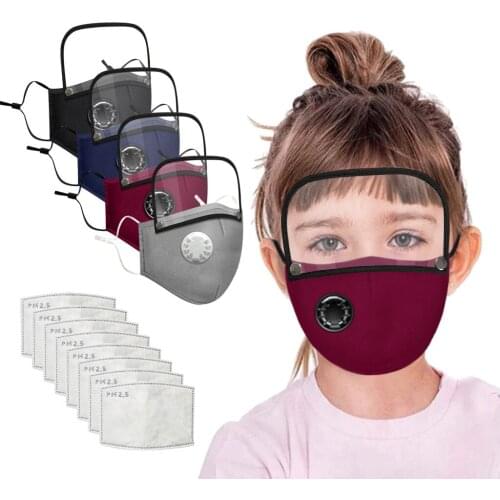 Transparent Skincare Mask For Kids Children Washable Reusable Face Mask With 2 Pads And Detachable Eye Shield Masque Visage