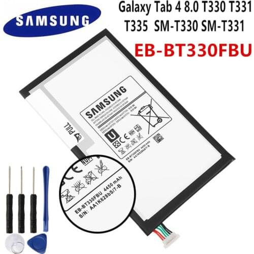 SAMSUNG Orginal EB-BT330FBU EB-BT330FBE 4450mAh Battery For Samsung Galaxy Tab 4 8.0 T330 T331 T335 SM-T330 SM-T331 T337 +Tools