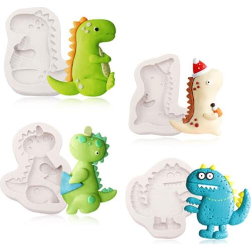 Creative Cartoon Dinosaur Shape Silicone Mold DIY Childrens Food Supplement Chocolate Baking Mold Cake Decorating Tools