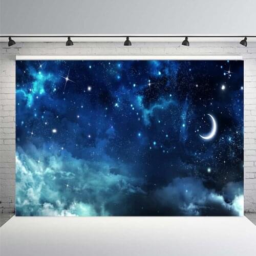 Yeele Starry Sky Night Stars Moon Photography Backdrops Photo Background Newborn Baby Photocall For Photo Shoot Props Photophone