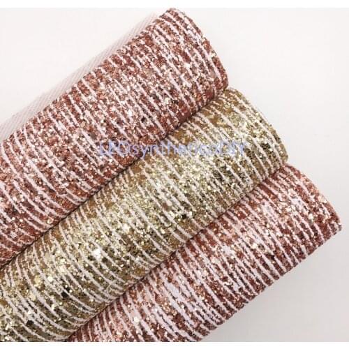 1PC 21X29CM Glitter Fabric, Chunky Glitter Leather, Sprinkles Glitter Leather Sheets For Making Bows LEOsyntheticoDIY 6S12A