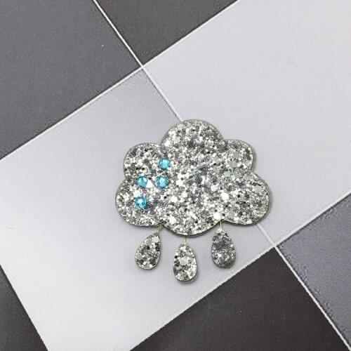 10PCS/Lot Morning Shape Merry Christmas Padded Applique Crafts for Children Headwear Hair clip Accessorie