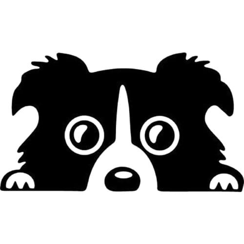 15*8.6cm Cute Dog Decal for Car window Laptop 2018 New Style Hot Lovely Humour animal Vinyl Decals Car Decor