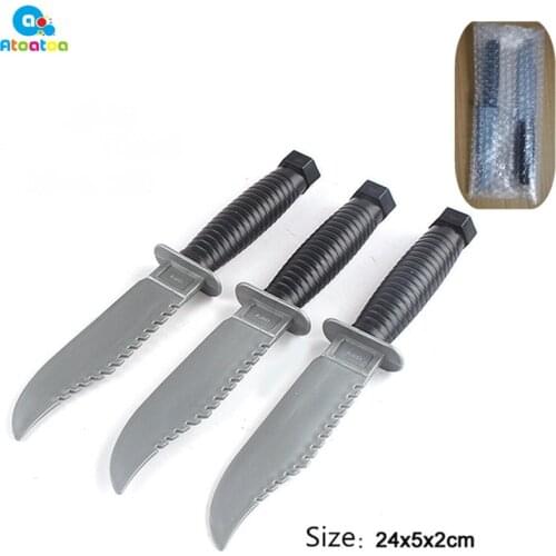 2Pcs 24x8x2CM Plastic Knife Toy Swords Halloween Costume Party Props Simulation Plastic Sword Toy Gifts