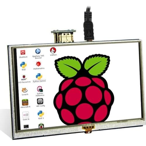 5 Inch Raspberry Pi Screen Touchscreen 800x480 TFT LCD Display HDMI Interface for Raspberry Pi 4B 3B+ 3B 2B+ BB Black Banana Pi