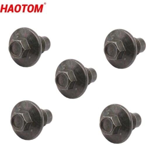 5PCS M14*1.5 Car Oil Pan Drain Nut Sump Plug Screw Bolt Fit for Ford Mazda Jaguar Volvo Land Rover Jeep Dodge Chrysler 1E0010404