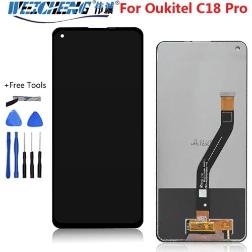 6.55''For Oukitel C18 Pro LCD Display+Touch Screen Digitizer Assembly Repair Parts+Tools +Adhesive
