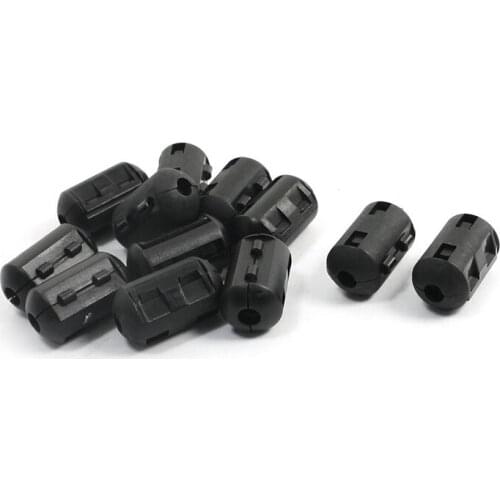 6mm Power Cable Cylindrical EMI Suppressor Ferrite Core Filter 12 Pcs