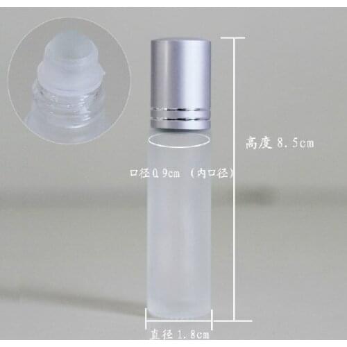 Free Shipping 10pcs/lot 10 ml Bead Glass Essential Oils Bottles Portable Packing Cosmetic Bottles Rollon Glass Fragrance Bottles