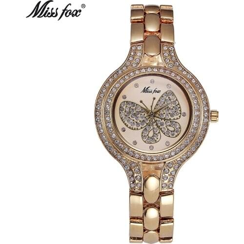 Fashion Butterfly Diamond Teenage Watches Women Stainless Steel Water Golden Lady Bracelet Clock Relogio Feminino mujer reloje