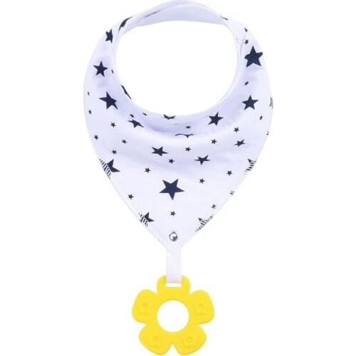 Newborn Cotton Feeding Baby Bibs For Infant Girls Boys Drooling Teether Silicone Bibs Bandana Toddlers Adjustable Burp Cloths