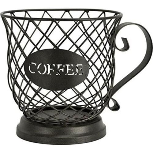 European Style Simple Fashion Coffee Pod Holder Organizer Fruit Storage Basket for Coffee Shop Bar Counter Cabinet Office
