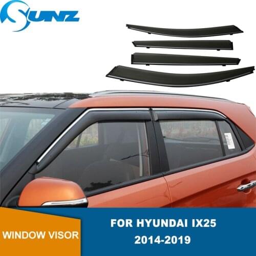 Window Visor For Hyundai IX25 Creta 2014 2015 2016 2017 2018 2019 Side Sun Rain Protection Shield Exterior Car Decoration SUNZ