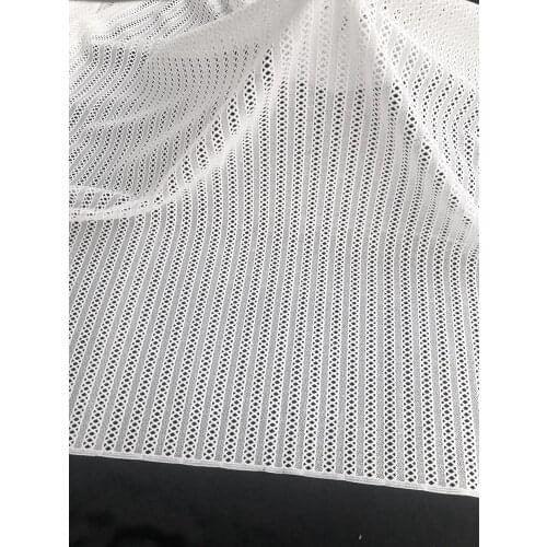 New Style Nigerian Lace Fabric 2021 High Quality Lace Water Soluble Embroidered Fashion Soft White Lace Fabric 5 Yards