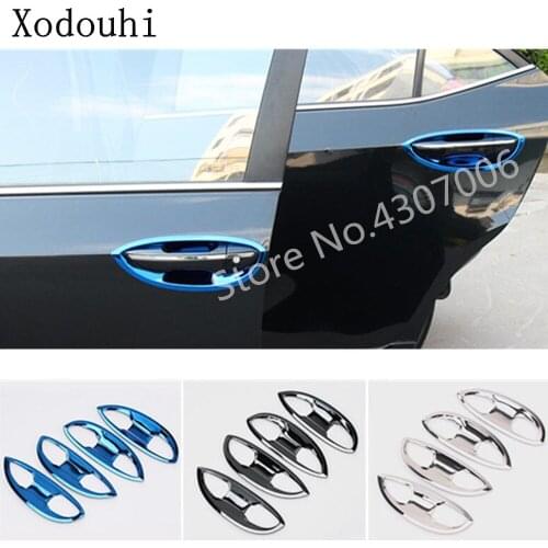 Car body cover detector trim Stainless Steel external door Bowl stick frame 8pcs For Toyota Corolla Altis 2017 2018 2019