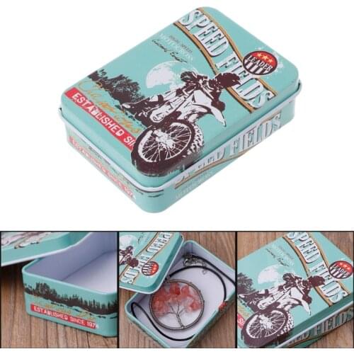 Mini Tin Metal Storage Box Candy Can Jewelry Holder Jar Coin Earrings Headphones