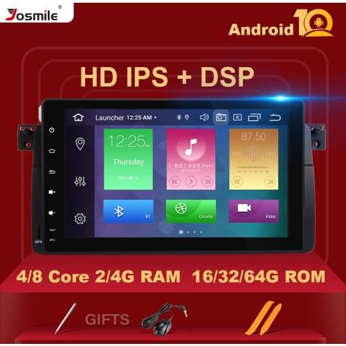 Josmile 1 Din Android 10 GPS Navigation Car Radio For BMW E46 M3 Rover 75 Coupe 318/320/325/330/335 Multimedia DVD Player Stereo