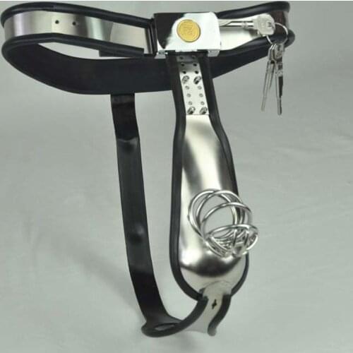 Stainless Steel Male Chastity Device Cbt BDSM Bondage Pants Cock Cage Metal Chastity Belt Lock Adult Sex Toys For Men