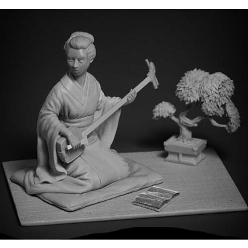 1/24 Scale Geisha Unpainted Resin Figure Building Kit