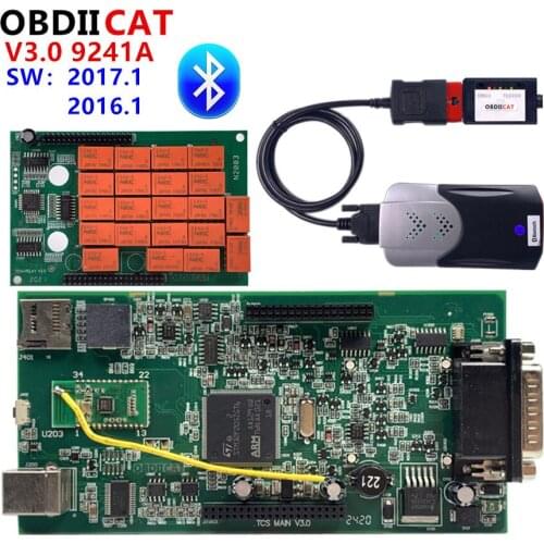 New Case TCS Pro+ 2017R3 Free Keygen Bluetooth Double PCB Green V3.0 Board NEC Relay Real 9241A Chip FTDI TCS For For Car/Truck