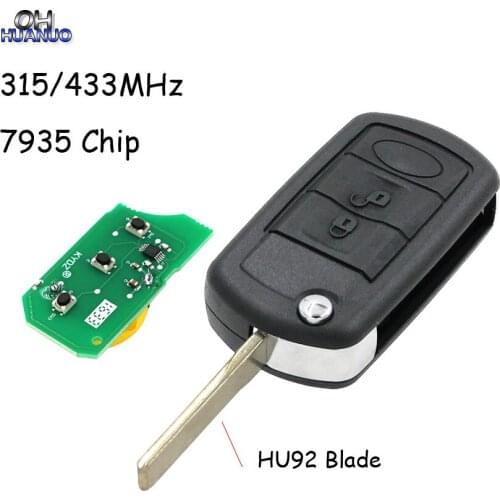 New 3 Button Flip Remote Key Fob 315Mhz OR 433 Mhz for Land Rover range rover With 7935 chip